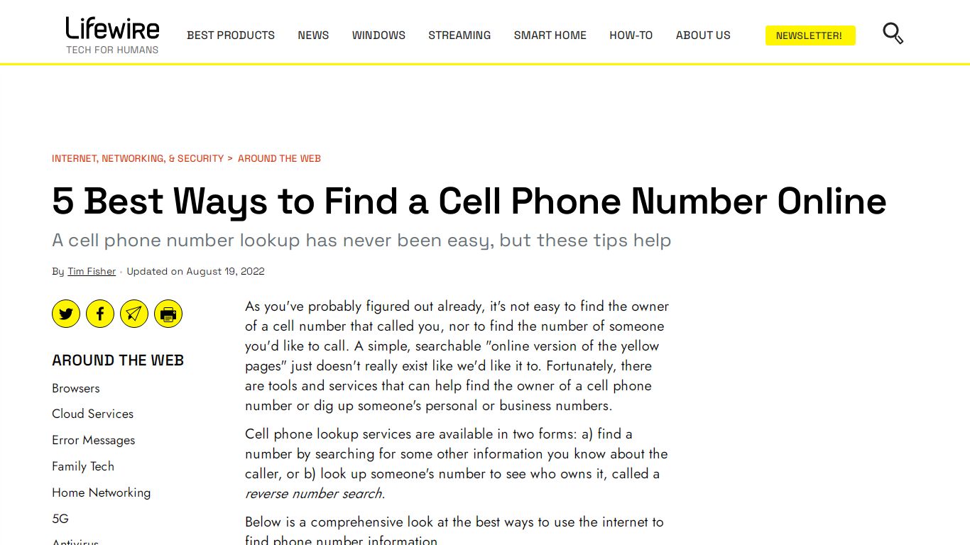 5 Best Ways to Find a Cell Phone Number Online - Lifewire